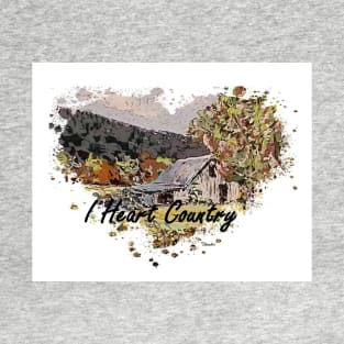 I Heart Country with Words T-Shirt